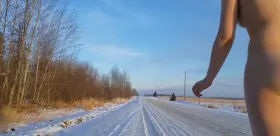 Fun dare to lock my clothes in my car and walk naked to get the spare key