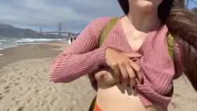 Amateur Flashing on the Beach