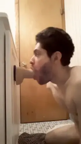 Another attempt at deepthroating big cock