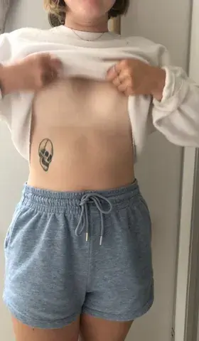 someone nearly walked in on me flashing my tits 🙈