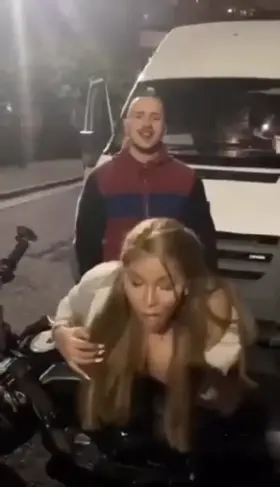 A quick fuck outside the bar