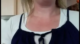 Playing with my nipples in the kitchen