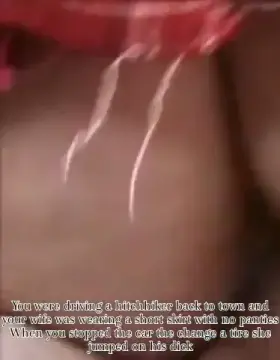 With all the bouncing you couldn't change the tire so you had to wait until she was done