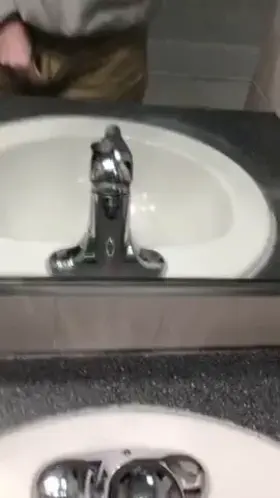 Fun in the bathroom mirror