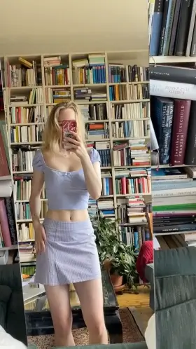 I felt really cute and naughty in my clothes today 💜