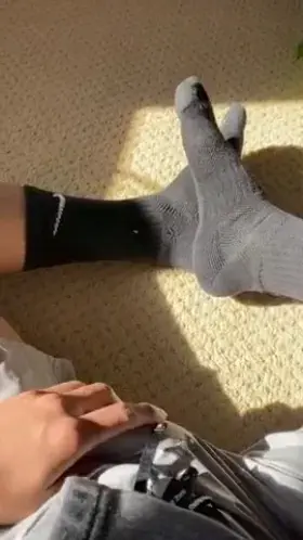Which would you like first, sweaty foot or cock?