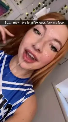 Yess my girl i know it's your energy drink go ahead , let as many as guys cum on and in your face