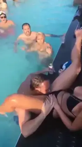 dinner by the pool...