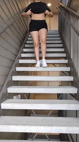 Take the stairs, I got a couple of things to show you! [F]