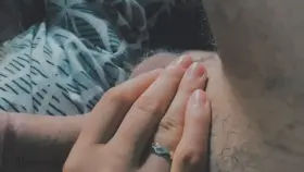 Wake me up with a gentle stroke, full of warmth and lust, let my desire grow, for your wet embrace. [F][M]