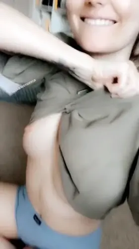 I hope my titties make you happy 🥰 do you think I look cute flashing them for you? (oc)