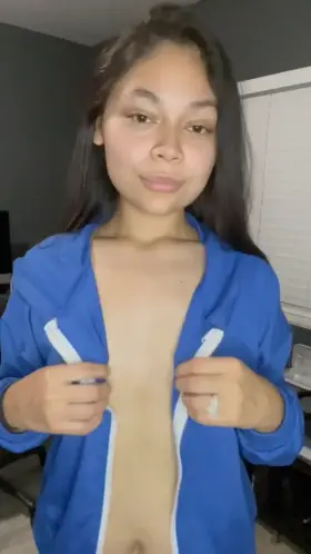 Waiting for you to come lick and suck on my tiny tits