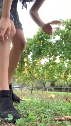 Getting cheeky at the winery