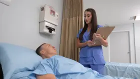 [/r/VivianFoxXXX] Slutty nurse Vivian Fox fucks big cock right next to her weak husband