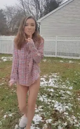 White picket fences and a petite hottie. Some girls aren't as innocent as they look.