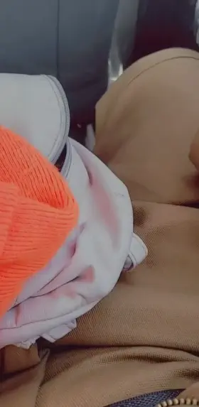 22f playing with my pussy in the back of the work truck! Do you think they noticed?