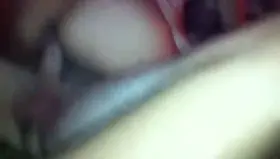 Asian GF rides white guy in front of her BF