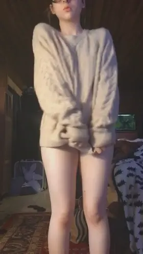 What’s under my big cozy sweater? 🥰