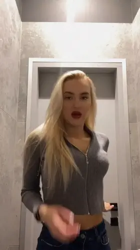 work was just too boring.. so I went to the restroom and had some fun while playing with myself