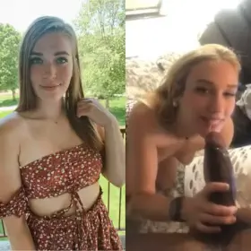 Goddess sucks a thick cock