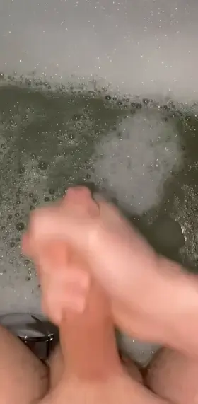 Cumming in the bathtub