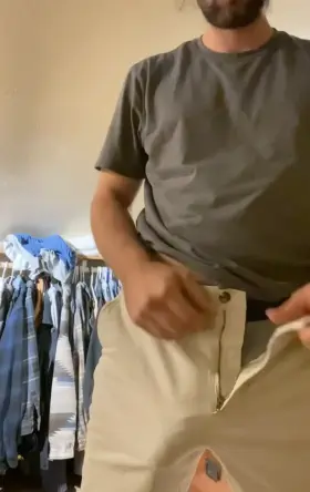 Revealing my thick cock for you