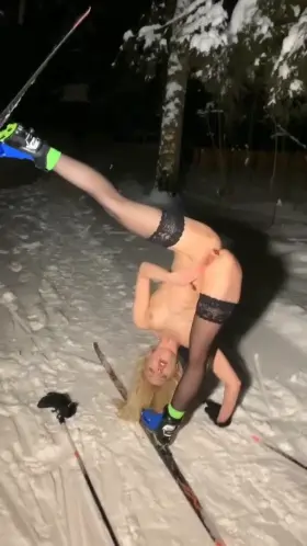 cross country skiing break gone wrong