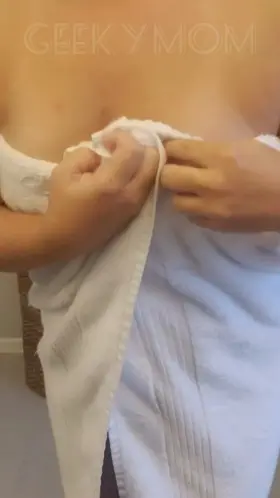 My ass caught my towel drop