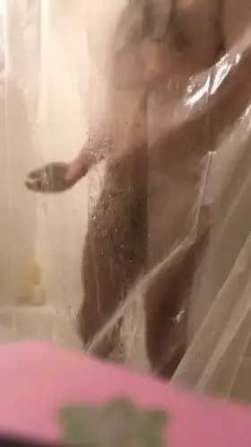 bull takes a shower