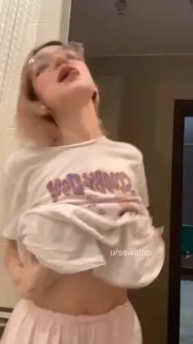 Flashing my tits is as simple as that.