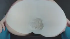 Pleasurable scat sounds from her huge ass