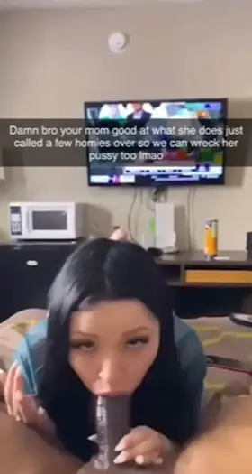 My neighbor forced me to add him on Snapchat and he keeps sending me videos of him and mom… I hate that guy…