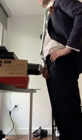 Getting Ready For A Virtual Meeting With My DYI Standing Desk