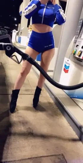 Stopping at the gas station