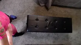 Just playing around with my new Fishnet body suit and Bad Dragon Strapon! - [OC] [Female}