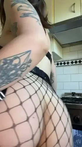 The fishnets stay on while we fuck