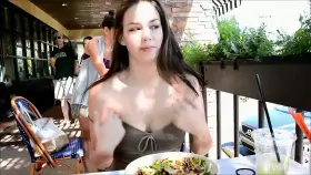 Madi Meadows Enjoying A Delicious Salad