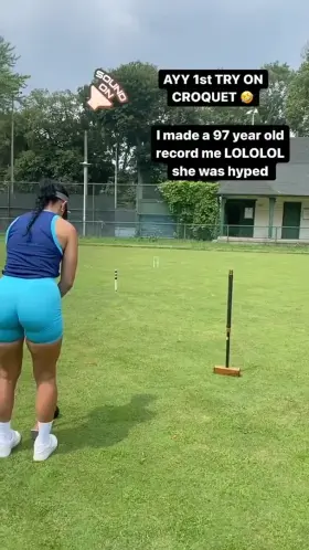 Big Phat Booty playing Croquet