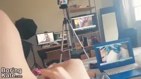 Just wrecking my hole while watching porn in chastity!