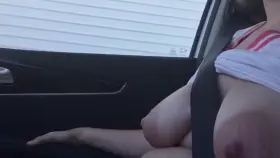 Flashing a trucker 🥰