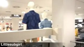 Flashing and fucking my pussy in clothes store [OC] - Link in comment