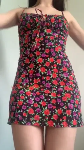 Let me show you what I’m hiding under my dress