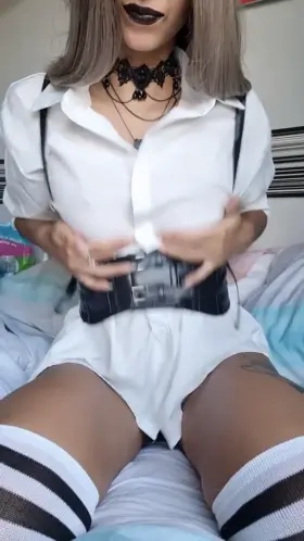 Would your cock fit between my tits?