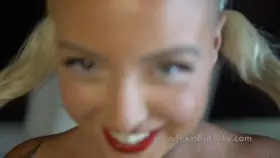 1 minute porn - cute blonde is covered with cum