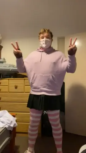 Couldn't wait for #femboyfriday, my first time getting dressed up and locked up like this! Hope y'all like it! <3