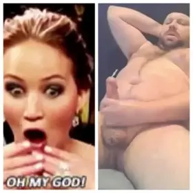 Me and Jennifer Lawrence. Wish she was watching for real