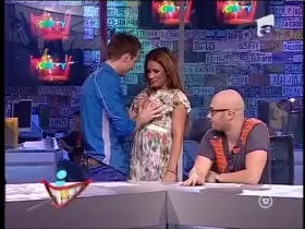 Roxana Vancea getting groped on TV