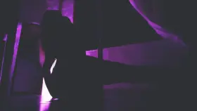 Silhouette strip tease.