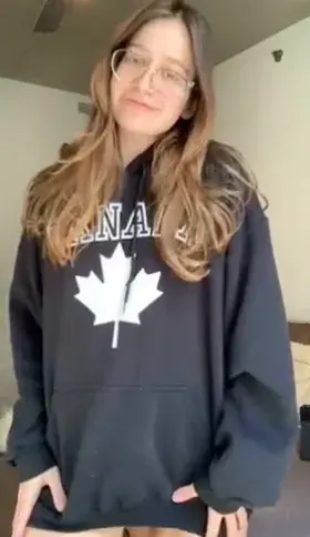 Can I borrow your hoodie? I promise I’ll wear it like this