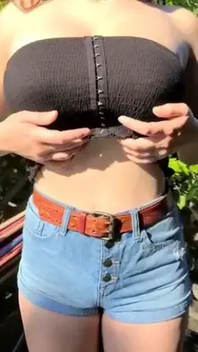 Look how squishy my tits are, would you bury your head between them? (18f)